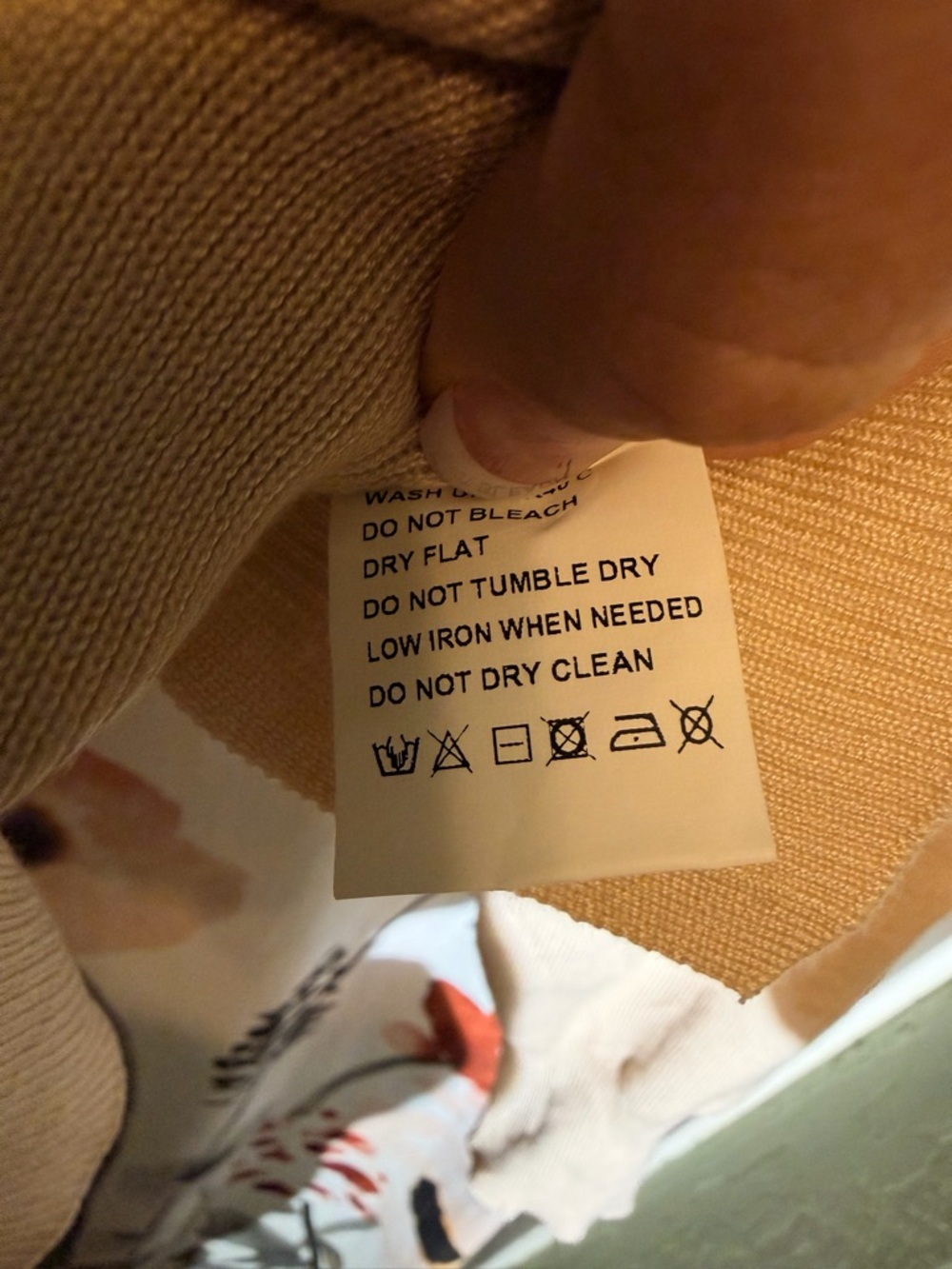 Light Beige Knit Top with Small Chest Pocket - Picture 8 of 10